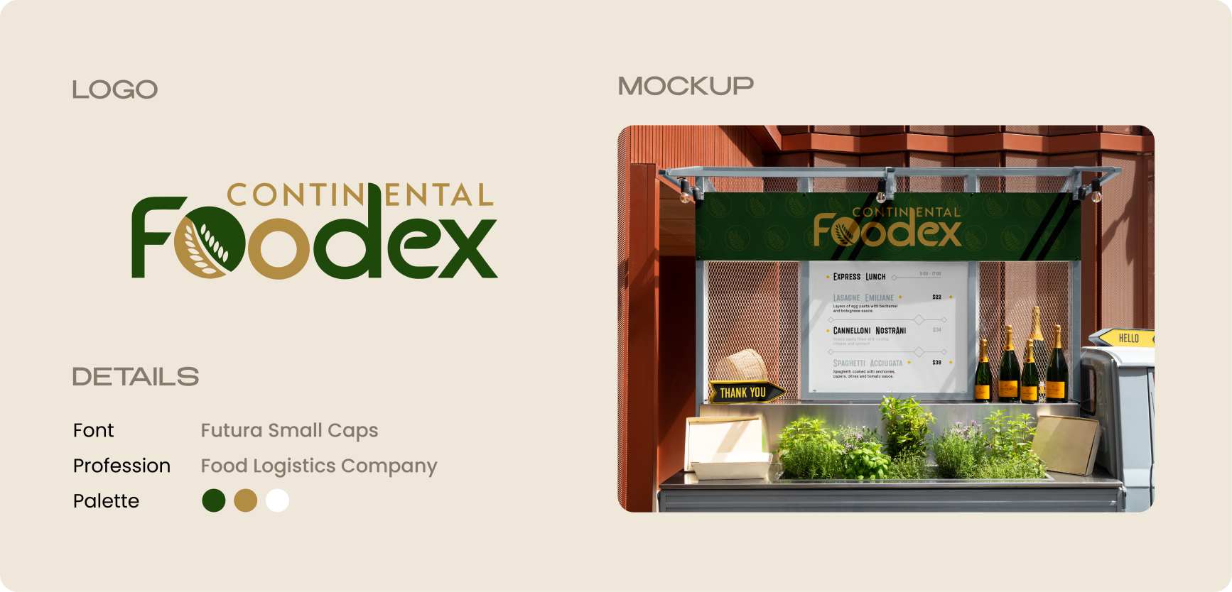 Mishal k Foodex Logofolio